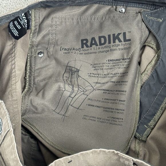KUHL Radikl Pants Hiking Stretch 40x30 Men's Brown Taupe Outdoors Trail Camping - Picture 4 of 9